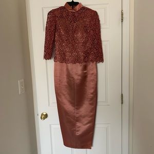 Dark Mauve Chinese Quipao Cheongsam Dress